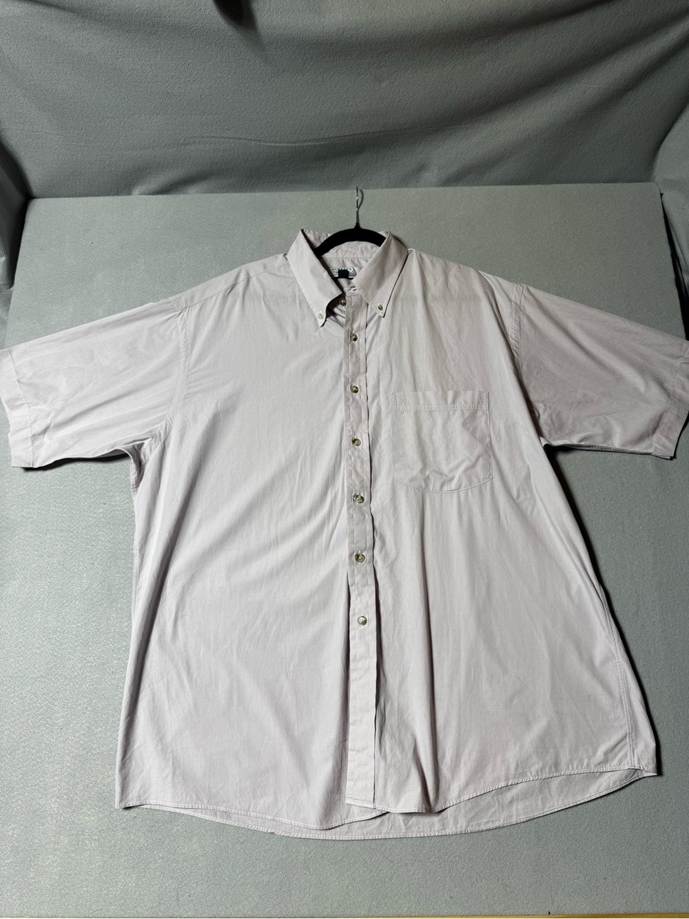 Murray’s Toggery Shop Short-Sleeve Button-Down in Light Pink Made in USA - XL